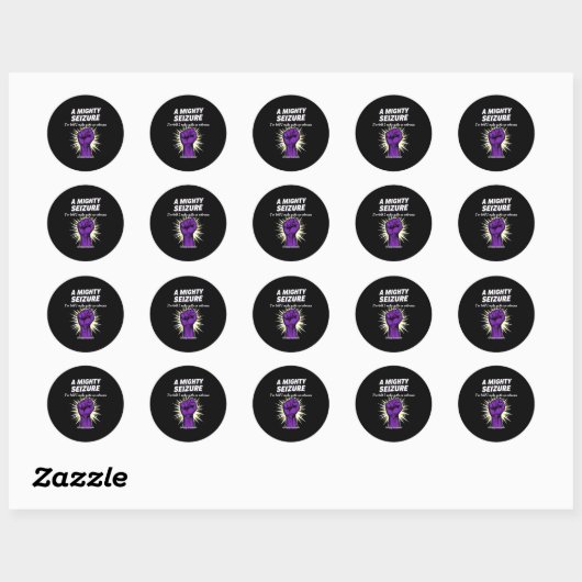 A Mighty Seizure Elepsy Awareness Funny Suprt Ronde Sticker (Vel)