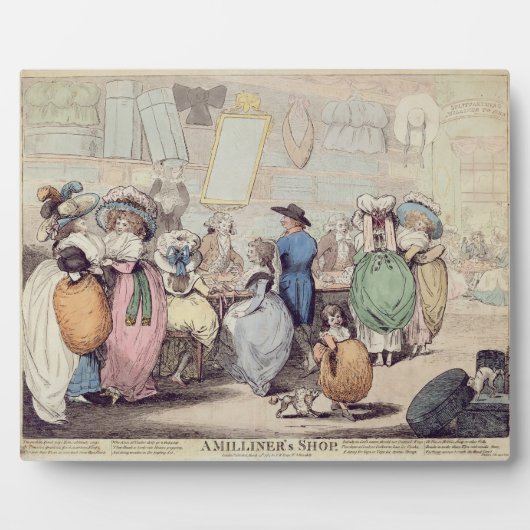 A Milliner's Shop, gepubliceerd in 1787 (handkleur Fotoplaat (Voorkant)