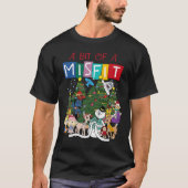 A Misfit Island Christmas Rudolph The Red Nosed Re T-shirt (Voorkant)