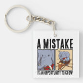 A Mistake Is An Opportunity To Grow Elephant Sleutelhanger (Voorkant)
