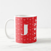 A modern Bauhaus personalized Valentine’s Day Koffiemok (Links)