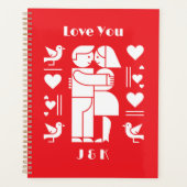 A modern Bauhaus personalized Valentine’s Day Planner (Voorkant)