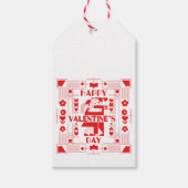 A modern Bauhaus-style Valentine’s Day Cadeaulabel (Voorkant)