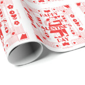 A modern Bauhaus-style Valentine’s Day Cadeaupapier (Rol Hoek)