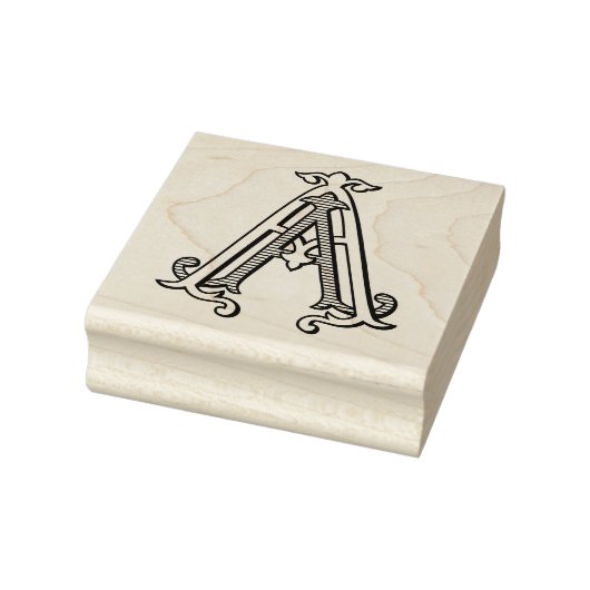 A Monogram AA Crest Rubber Ink Stamp Rubberstempel (Stempel)