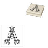 A Monogram AA Crest Rubber Ink Stamp Rubberstempel (Gestempeld)