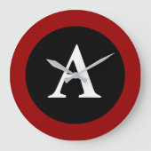 A : Monogram een grote moderne wandklok (Voorkant)