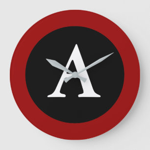 A : Monogram een grote moderne wandklok