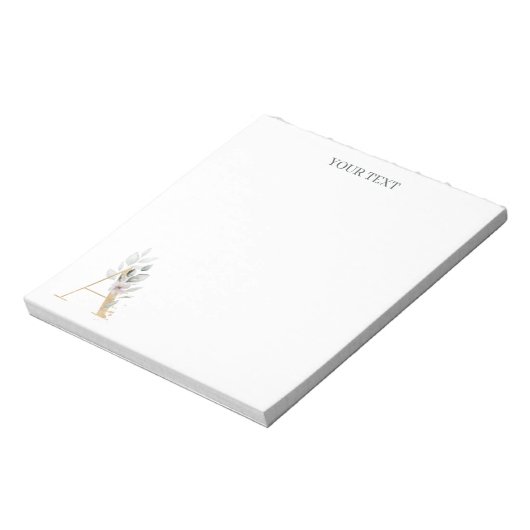 A Monogram Floral Aangepast Notitieblok (Linkerzijde)