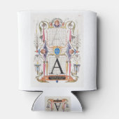 A Monogram Gifts, alfabet A, letters A Blikjeskoeler (Achterkant)