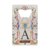 A Monogram Gifts, alfabet A, letters A Creditkaart Flessenopener (Voorkant)