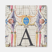 A Monogram Gifts, alfabet A, letters A Magneet (Voorkant)
