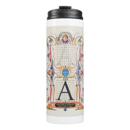 A Monogram Gifts, alfabet A, letters A Thermosbeker (Voorkant)