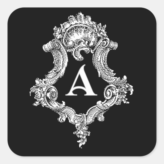 A Monogram Initiaal sticker (Voorkant)