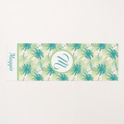 A Monogrammed Tropical Summer Yogamat (Voorkant (horizontaal))