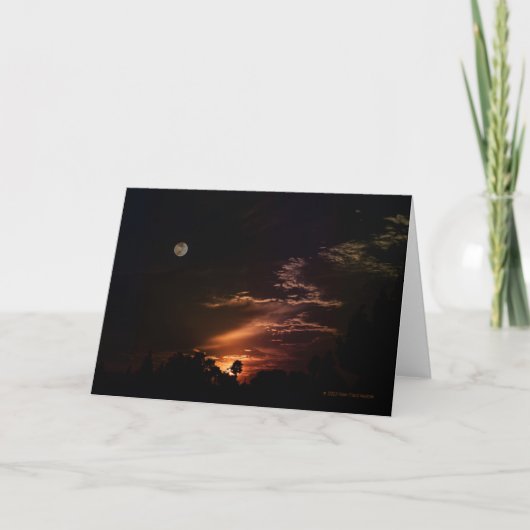 "A Moon's Sunset" Wenskaart Bedankkaart (Voorkant)