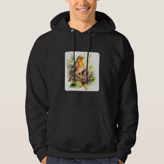 A Mother Bird Feeding Her Chicks Bird Feeding Youn Hoodie (Voorkant)