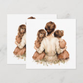 a mother holding her kids bedankkaart (Voorkant / Achterkant)