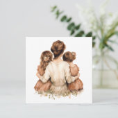 a mother holding her kids bedankkaart (Staand voorkant)