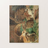 A Mother Rabbit and her Young by Alfred Barber Legpuzzel (Verticaal)