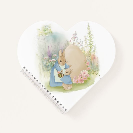 A mother rabbit with a baby rabbit Spiral Notebook Notitieboek (Voorkant)