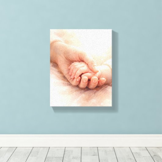 A Mother’s First Touch Canvas Afdruk (Insitu (Houten vloer))
