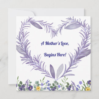A Mother’s Love Begins Here – First Mother's Day Feestdagenkaart