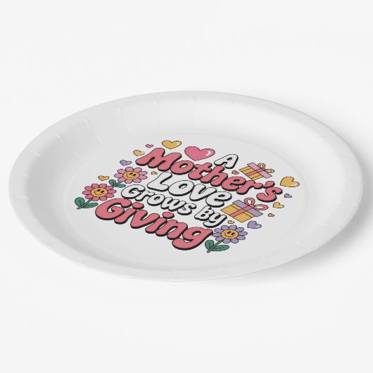 A Mother’s Love Grows By Giving Papieren Bordje (Gekanteld)