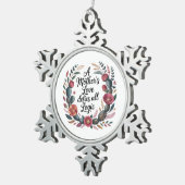 A Mother's Love Defies All Logic Tin Sneeuwvlok Ornament (Rechts)