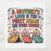A Mother's Love Is The First Home We Ever Know Wijn Etiket (Enkel label)