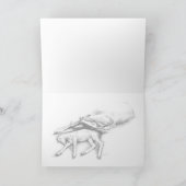 "A Mother's Love" Sleeping Mare and Foal groet Kaart (Binnen)