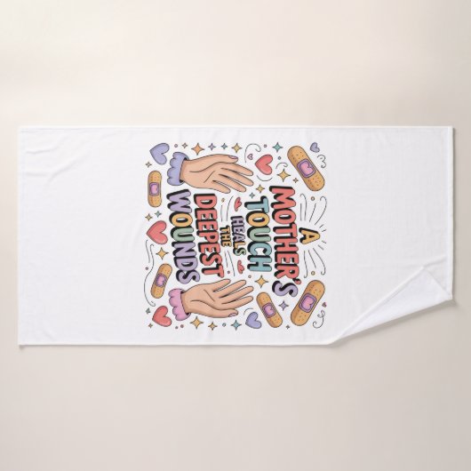 A Mother's Touch Heals The Deepest Wounds Badhanddoek (Badhanddoek)