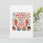 A Mother's Touch Heals The Deepest Wounds Kaart (Staand voorkant)