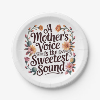 A Mother's Voice Is The Sweetest Sound Papieren Bordje