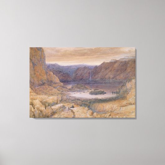 A Mountain Lake, Noorwegen, c.1827 Canvas Afdruk (Voorkant)