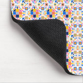 A mouse pad with a colorful geometric mosaic  muismat (Hoek)