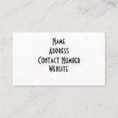 A Mucha Lady Visitekaartje (Achterkant)