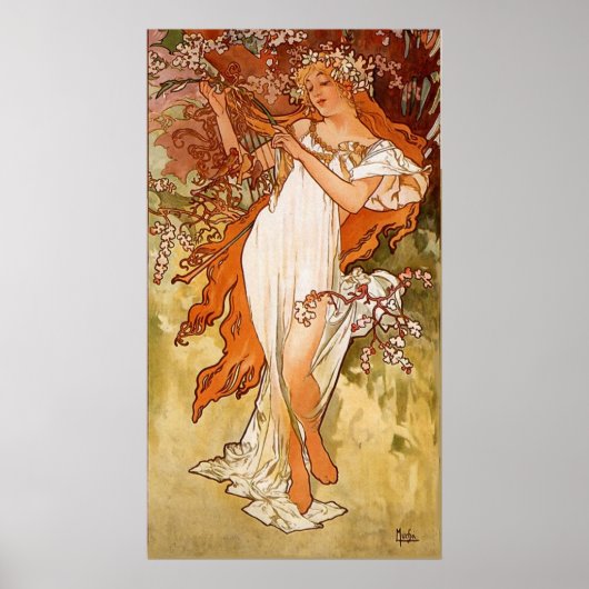 A. Mucha Vintage Kunst Poster (Voorkant)