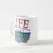 A mug to promote life. koffiemok (Voorkant links)