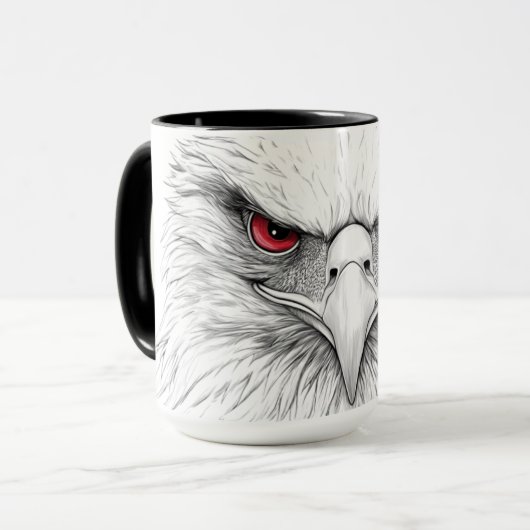 A mug with a picture of a bird mok (Voorkant links)