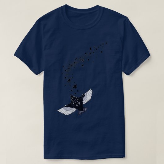 A Murmuration of Starlings T-shirt (Design voorkant)