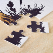 A mushroom illustration vibrant artwork. legpuzzel (Zijkant)