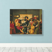 A Musical Party, c.1625 Canvas Afdruk (Insitu (Houten vloer))