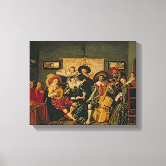A Musical Party, c.1625 Canvas Afdruk (Voorkant)