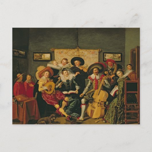 A Musical Party, c.1625 Uitnodiging Briefkaart (Voorkant)