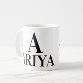 A) NAAM, BRIEF EN POSITIEVE BESCHRIJVING KOFFIEMOK (Voorkant links)