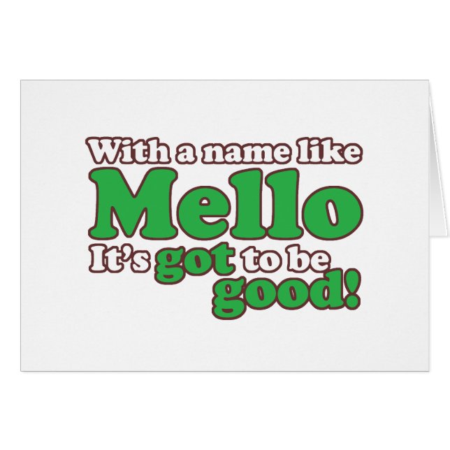 A Name Like Mello (Voorkant Horizontaal)