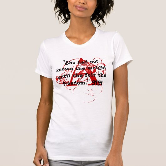 A Nathaniel Hawthorne Fans RED MARK DESIGN T-Shirt (Voorkant)