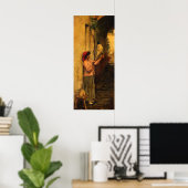 A Neapolitan flax spinner by Waterhouse Poster (Thuiskantoor)