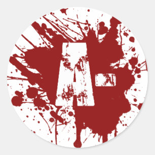 A Negatieve Bloedgroep Grappige Vampier & Zombie D Ronde Sticker
